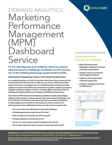 demandgen marketing performance management dashboard service