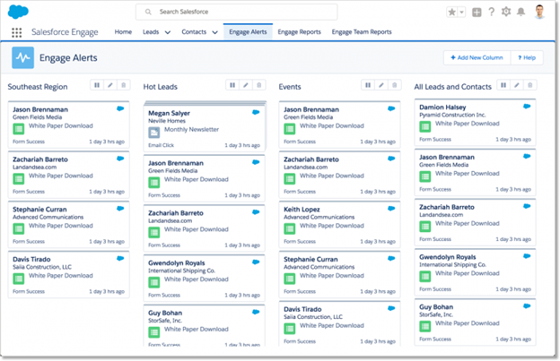 Engagement Data in Salesforce Engage