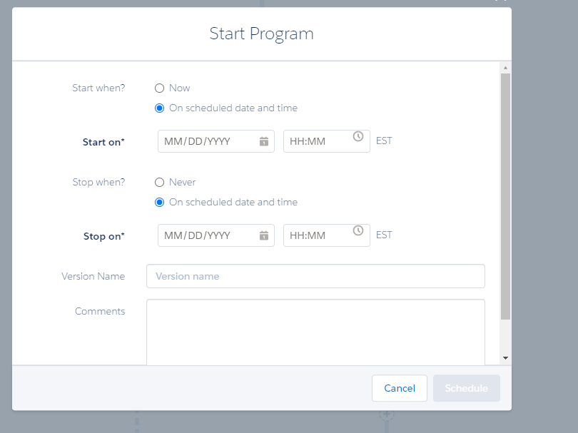 Start Program screenshot